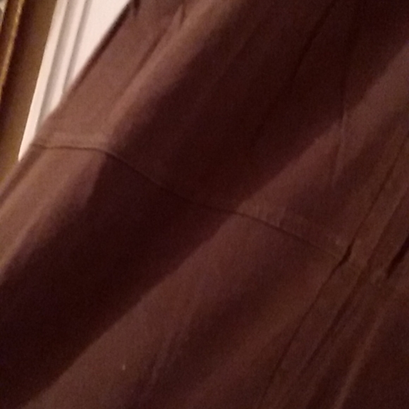 Ladies brown denim gored midi skirt - Picture 3 of 4